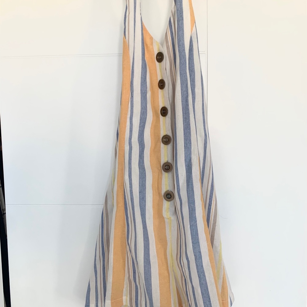 Boutique Stripe Romper - Open Back